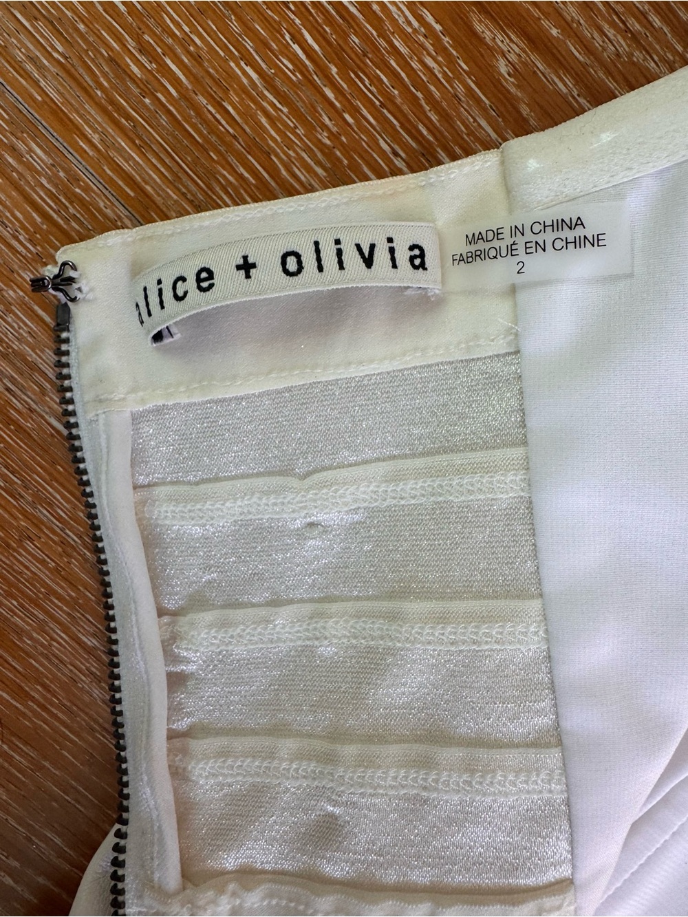 Alice + Olivia Ivory Strapless Wide-Leg Jumpsuit - Picture 3 of 3